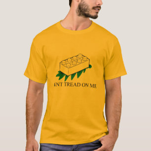 Fuzzy Express® Gadsden Flag Brick Joke Gold T-shirt
