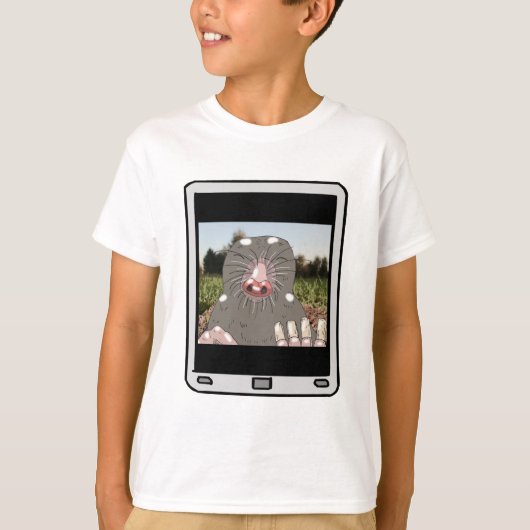 Fuzzy Express® Mole Selfie Kind T-shirt (Voorkant)