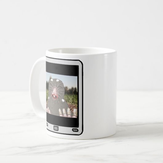 Fuzzy Express® Mole Selfie Mug (Devant gauche)