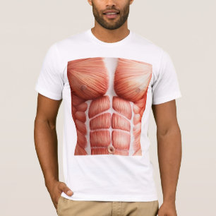 Fuzzy Express® Spier Lichaam Anatomie T-shirt