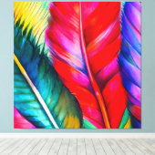 Fuzzy Feathers Canvas Afdruk (Insitu (Houten vloer))