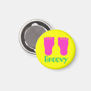 Fuzzy Feet Groovy Magnet uit 1970 Magneet