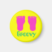Fuzzy Feet Groovy Magnet uit 1970 Magneet (Voorkant)