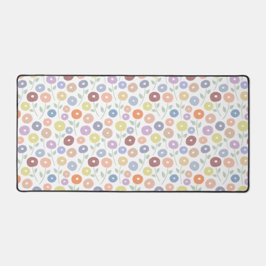 Fuzzy Flower Rpt Pattern Pastels on White (Recto)