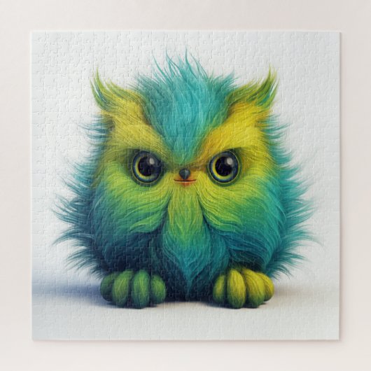 Fuzzy Green Owl Creator Puzzle (Vertical)