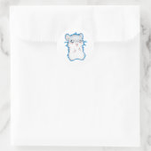 Fuzzy Hamster Ronde Sticker (Tas)
