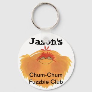 Fuzzy Monster Cartoon Karakter Sleutelhanger