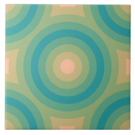 Fuzzy Perzik Baltische cirkel patroon Tegeltje