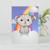 Fuzzy Puppy and Rainbow Kaart (Staand voorkant)