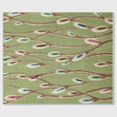 Fuzzy Pussy Willow Branches Cadeaupapier (Vlak)