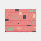 Fuzzy Roze Panther Fleece Deken (Voorkant (Horizontaal))