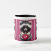 Fuzzy Skunk Heart Messages Mug (Centre)