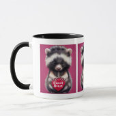 Fuzzy Skunk Heart Messages Mug (Gauche)