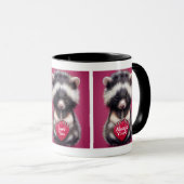 Fuzzy Skunk Heart Messages Mug (Devant droit)