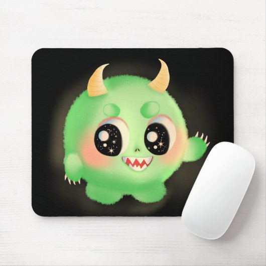 Fuzzy Vriendelijk Monster Creature Muismat (Met muis)