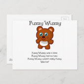 Fuzzy Wuzzy Briefkaart (Voorkant / Achterkant)