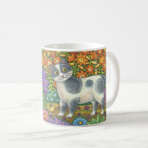Fuzzy Wuzzy Kitten FOLK ART CAT MUG *Personnaliser