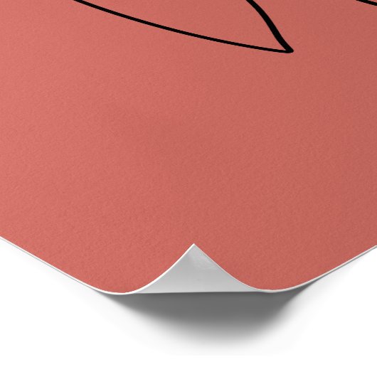 Fuzzy Wuzzy Serenity: Vlinder en Vrouw Line Art Poster (Hoek)