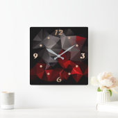 FuzzyFoxArt 3 Vierkante Klok (Huis)