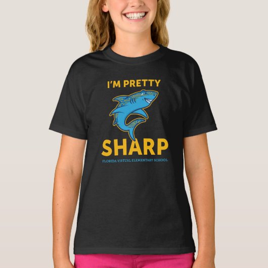 FVES Ik ben  Sharp, Jeugd/Zwart T-shirt (Voorkant)