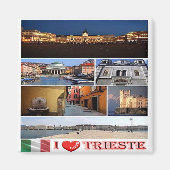 FVG014 TRIESTE I Love, Mozaïek, Italië, Koelkast Magneet (Voorkant)