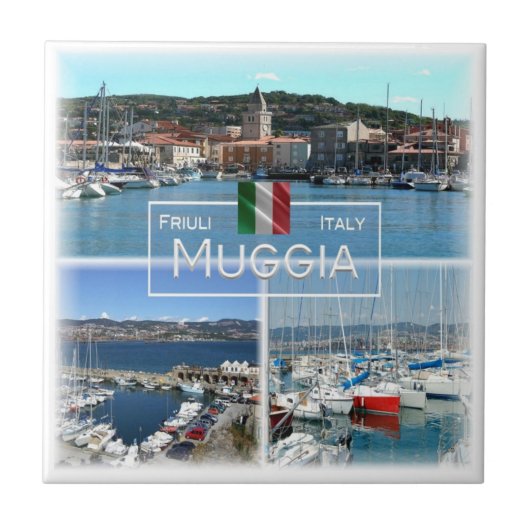 FVG028 MUGGIA, Mozaïek, Italië, Tegeltje (Voorkant)