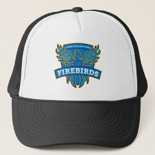FVHS Firebirds Crest Trucker Hat Trucker Pet (Voorkant)