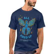 FVHS Vuurvogels - All Fired Up, Navy T-shirt