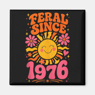 Fvibesl Sinds 1976 Retro Zon - Grappige 50e Verjaa Magneet