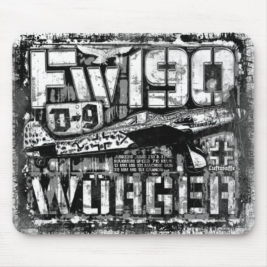 FW 190 D-9 Mousepad Muismat (Voorkant)