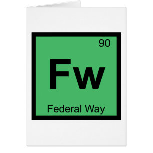 Fw - Federal Way Washington Symbole de chimie