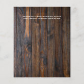 FYERS Rustisch minimalistisch Flyer (Achterkant)