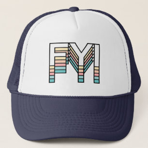 FYI Pastel Retro Aesthetische Moderne Typografie Trucker Pet