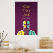 Fyodor Dostoevsky Quote-Mystery of human existence Poster (Keuken)