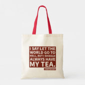 Fyodor Dostoevsky - tea fun quote Tote Bag (Achterkant)