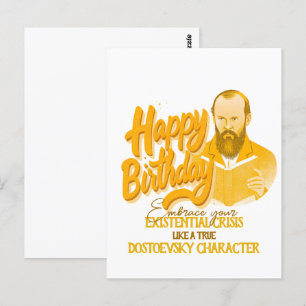 Fyodor Dostojevski - Geometrische elegante stijl Briefkaart