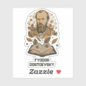 Fyodor Dostojevski portret sticker (Vel)