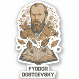 Fyodor Dostojevski portret sticker