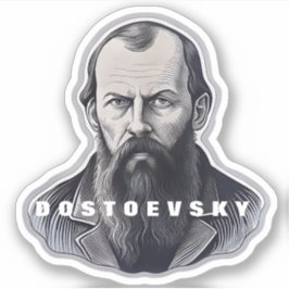 Fyodor Dostojevski Portret sticker cadeau