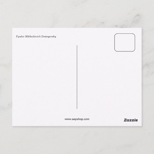 Fyodor Mikhailovich Dostoyevsky Briefkaart (Achterkant)
