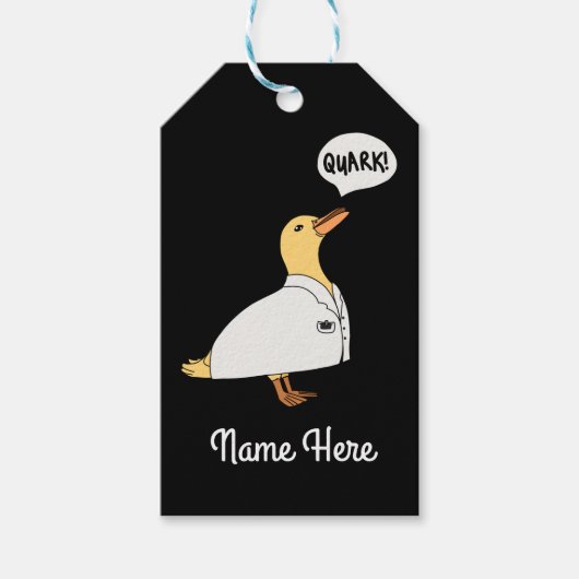 Fysica Eend Cadeaulabel (Voorkant)