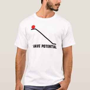 Fysica grap mannen grappige wetenschap Ik heb pote T-shirt