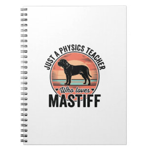 Fysica Leraar Liefde Mastiff Vintage Hond Shirt_1 Notitieboek