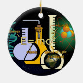 Fysiek E=mc2 kleurig ontwerp Keramisch Ornament (Achterkant)