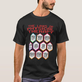 Fysieke behandeling de wetten van fysica en psycho t-shirt