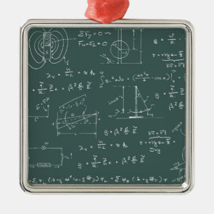 Fysieke diagrammen en formules metalen ornament