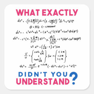 Fysieke formule Joke Vierkante Sticker