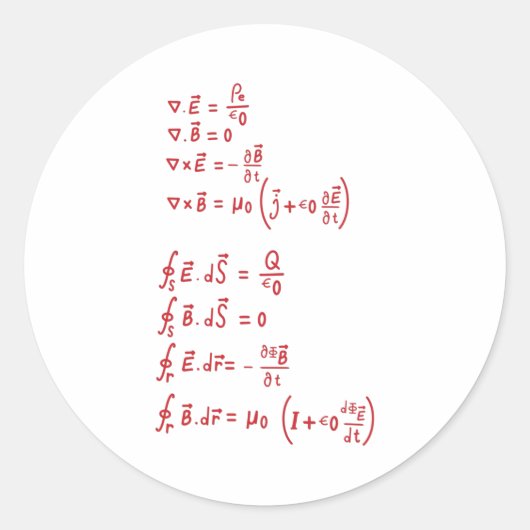 Fysieke formule ronde sticker (Voorkant)