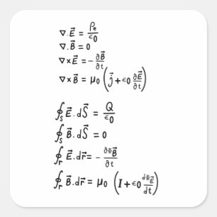 Fysieke formule T-Shirt-uitnodiging Vierkante Sticker