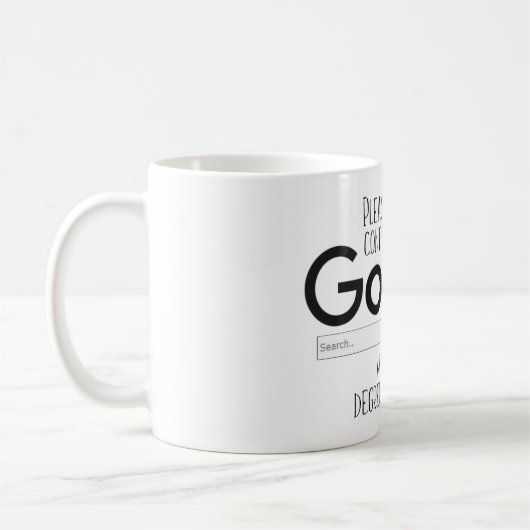 Fysieke graad beter dan Google Search Mok (Links)